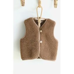 WOLLIES Amsterdam - Wollen Kinder Vest - Merino Wol - Maat 92-98 - Bruin