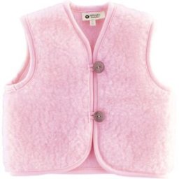 WOLLIES Amsterdam - Wollen Kinder Vest - 100% Merino Wol - 116-122 - Roze