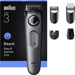 Braun Baardtrimmer Series 3 BT3560 +5 Tools - Scherp Scheerblad - Grijs