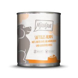 Voordeelpakket: 12x800g MjAMjAM Adult dog sappige kip met malse eend natvoer voor honden