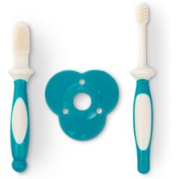Baboo Toothbrush Set Tandverzorgingsset voor baby’s 6-12 m 2 st