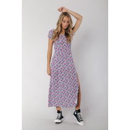 Colourful Rebel Maat M Leila Small Flower Maxi Slit Jurk