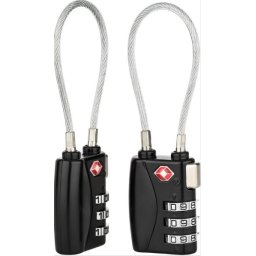 TSA Kofferslot 3 Cijferig - Reisslot – Reis Cijferslot – Cijferhangslot - Hangslot - Hangslotje - Bagageslotjes – Slot voor Bagage – USA Slotjes - Zwart - 2 Stuks