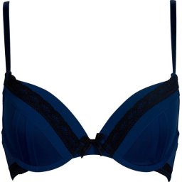 After Eden - Maat 70D - Push up bra lace trimming - T.T. Zwart/blue