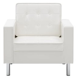 vidaXL Fauteuil Wit 75x70x75 cm Kunstleer