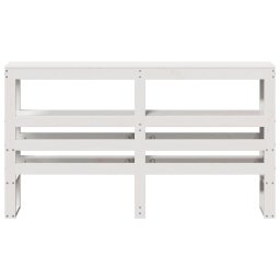 vidaXL Hoofdbord met schappen 160 cm massief grenenhout wit