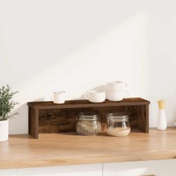 vidaXL Keukenrek stapelbaar 60x15x16 cm bewerkt hout gerookt eiken