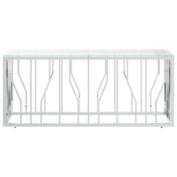 vidaXL Salontafel 110x45x45 cm roestvrij staal en glas