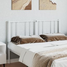 vidaXL Vervangend hoofdbord 135 cm metaal wit