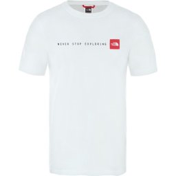 The North Face Maat S S/S Never Stop Exploring Tee Shirt Heren - Tnf White/Tnf Red