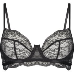 Hunkemöller - maat E80 - Dames Lingerie Niet voorgevormde beugel bh Isabelle - Zwart