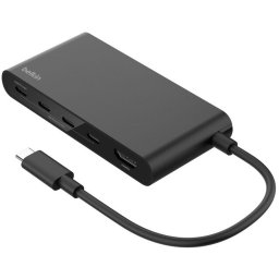 Belkin AVC021HQBK interface hub USB Type-C 10000 Mbit/s Zwart