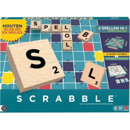 Mattel Games Scrabble - Met Houten Blokjes - Nederlandse Editie