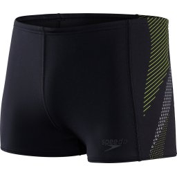 Speedo - maat 7/XL - Tech Panel Aquashort Heren - Zwart / Groen