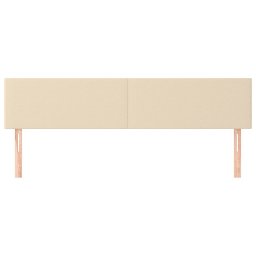 vidaXL Hoofdborden 160x5x78/88 cm stof crèmekleurig