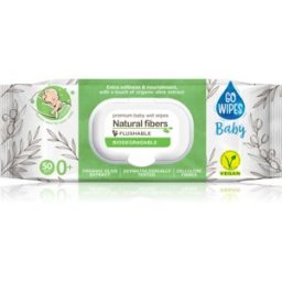 GoWipes Baby Natural Fibers Tedere Vochtige Babydoekjes voor Gevoelige Huid 0+ 50 st