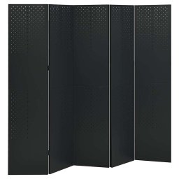 vidaXL Kamerschermen 2 st met 5 panelen 200x180 cm staal zwart