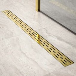 Mirlux Douchegoot - 90cm- Goud - Standaard rooster - RVS - Met Flens