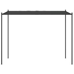 vidaXL Prieel 3x3 m 180 g/m² stof en staal antracietkleurig