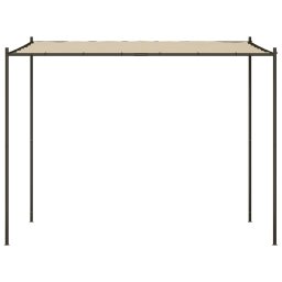 vidaXL Prieel 3x3 m 180 g/m² stof en staal beige