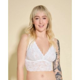 Cosabella - Maat S - Beugelloze Beha NSN PLUNGIE LONGLINE SOFT BRA WHITE Dames