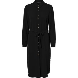 Vero Moda Maat L Jurk Vmsasha Shirt L/s Dress Ga Noos 10218915 Black (44)