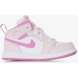 Schoenen Jordan Air Jordan 1 Mid- Baby Roze/wit Unisex 27