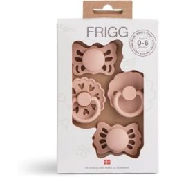FRIGG Baby's First Pacifier​ Floral heart fopspeen Blush