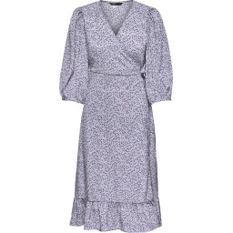 ONLY Maat L ONLOLIVIA 3/4 WRAP MIDI DRESS WVN Dames Jurk