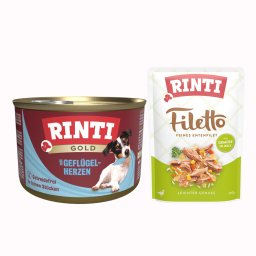 12 x 185 g Rinti Gold natvoer + 100 g Filetto in gelei gratis! - Gevogeltehart