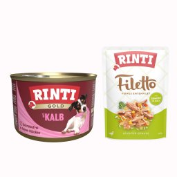 12 x 185 g Rinti Gold natvoer + 100 g Filetto in gelei gratis! - Kalf