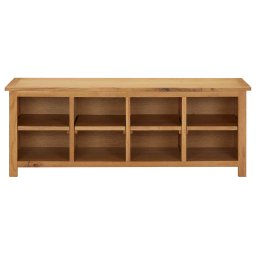vidaXL Schoenenrek 114x37x45 cm massief eikenhout