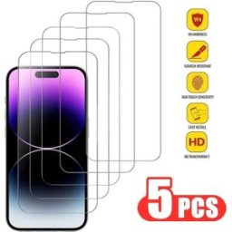 BPRITAN Gehard glas voor iPhone 14 Pro 15 16 17 13 12 11 pro max screenprotector voor iphone 15 pro screen protectors voor iphone 13 14 pro beschermglas iphone 14 pro screen protector 5pcs