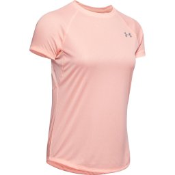 Under Armour - Maat XL - Speed Stride SS Dames Hardloopshirt Peach Frost