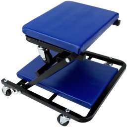 Monteursbed Blauw Zwart Metaal 92x44x12cm Stoel 150kg