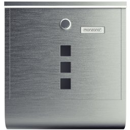 Brievenbus met Krantenbuis RVS Zilver