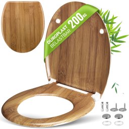 Wc-bril Bamboe-look met soft close mechanisme