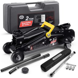 Bandenwisselset Krik Zwart Metaal max 2 ton