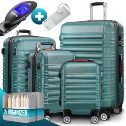 Reiskoffers 4-delige Groen ABS accessoires