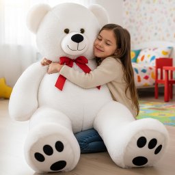 Knuffelbeer Wit Pluche 150cm XXL