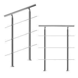 Trapleuning met 3 Spijlen RVS 80cm