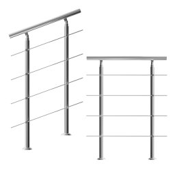 Trapleuning met 4 Spijlen RVS 80cm