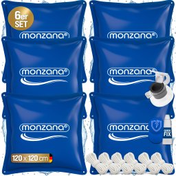 Zwembadkussen 6 Stuks Blauw 120x120cm -20°C