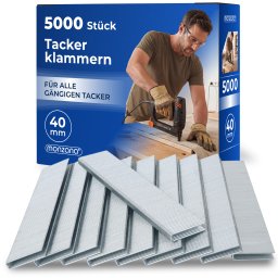 Tacker nieten - 5000 stuks - L= 40mm, B= 5,8mm