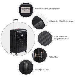Reiskoffer Exopack Zwart ABS M TSA