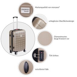 Reiskoffer Exopack Champagne ABS M TSA