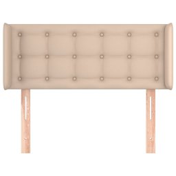 vidaXL Hoofdbord met randen 93x16x78/88 cm kunstleer cappuccinokleur