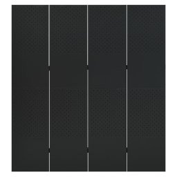 vidaXL Kamerscherm met 4 panelen 160x180 cm staal zwart