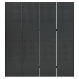 vidaXL Kamerscherm met 4 panelen 160x180 cm staal antracietkleurig