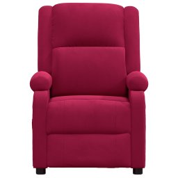 vidaXL Massagestoel fluweel wijnrood